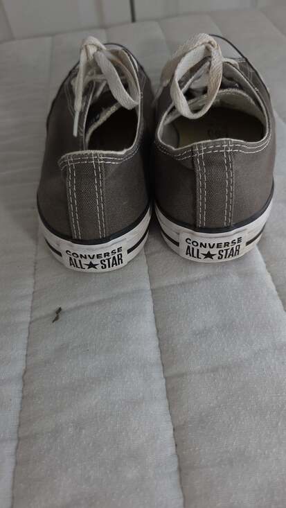 Converse Chuck Taylor All Star Low Top Charcoal Grey Canvas Sneakers Unisex Size - Picture 4 of 6